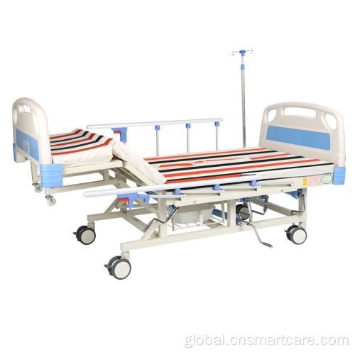 Bed With Adjustable Headrest Multi Function Rotation Nursing Home Care Hospital Bed Factory